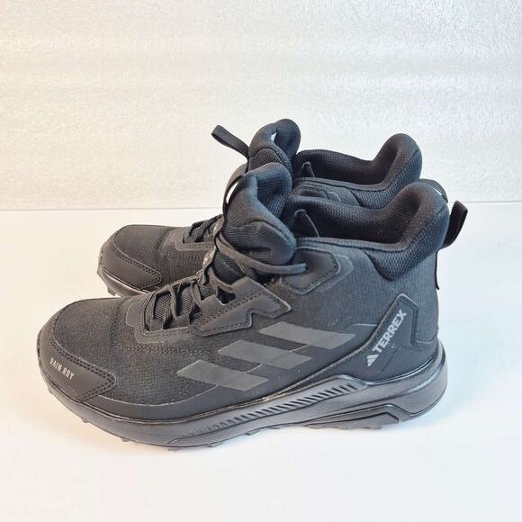 Adidas Terrex Rain.RDY Mid Hiking Boots Women’s Size 7 Black Waterproof Trail - Picture 3 of 10
